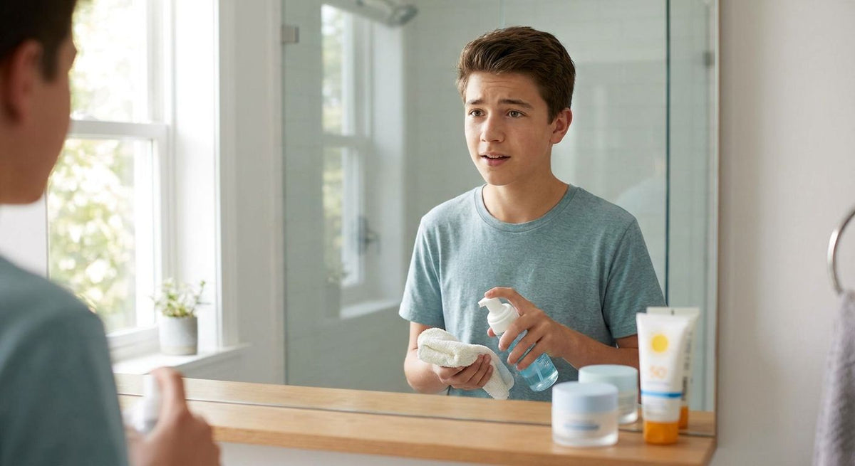 Skincare routine for teenage boys just starting out